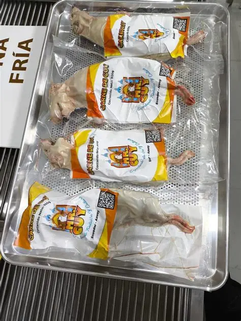 cuy muertos empaquetados